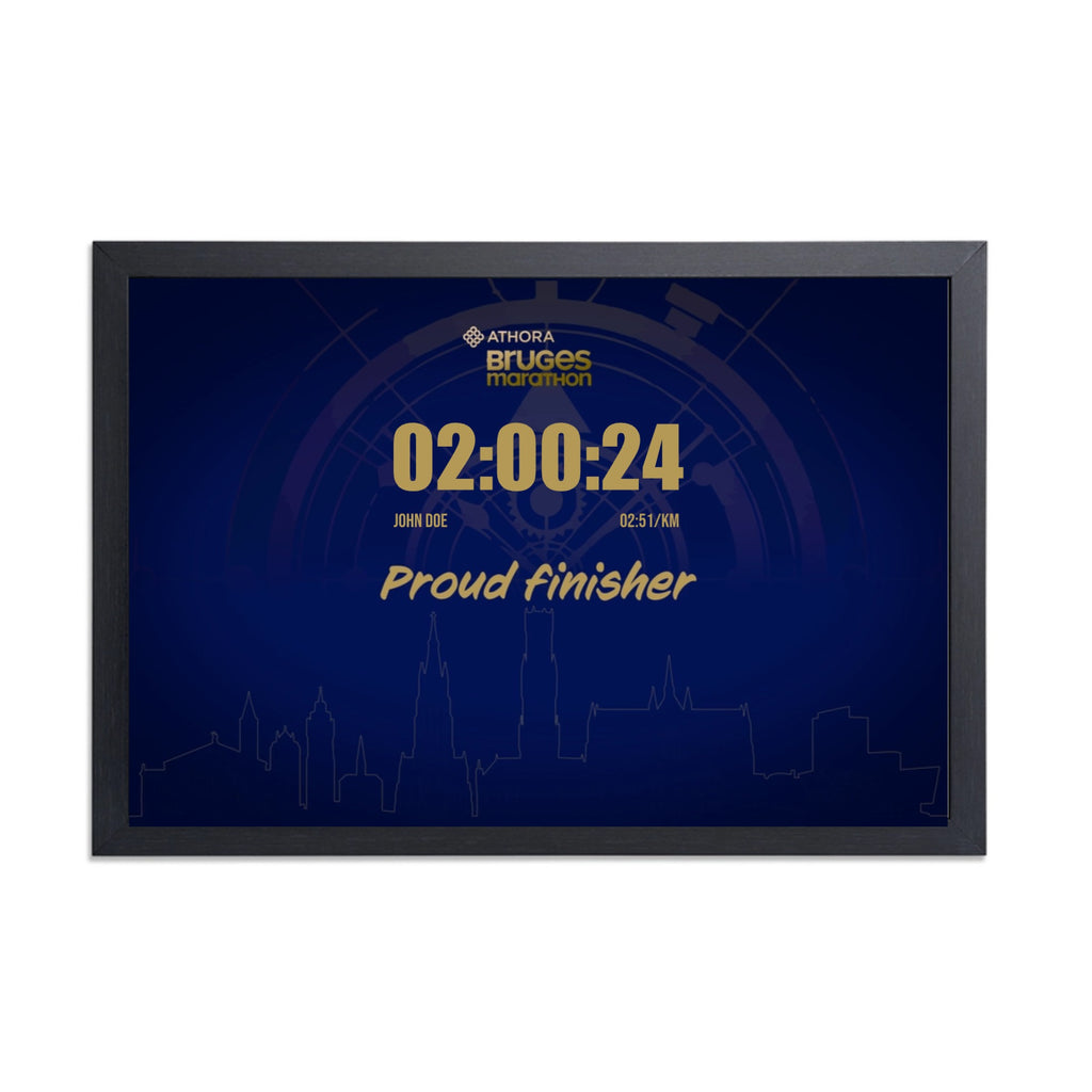 Athora Bruges Marathon - Framed finisher poster