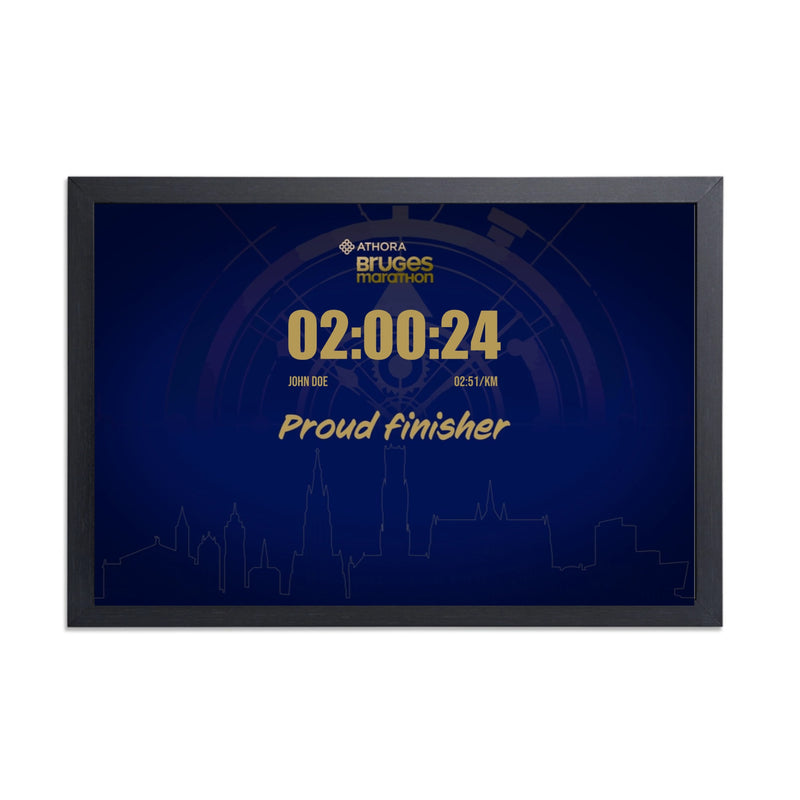 Athora Bruges Marathon - Framed finisher poster