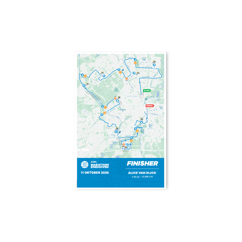 ASML Marathon Eindhoven - Finisher poster 30 x 45cm