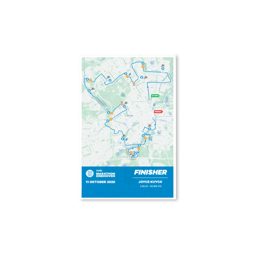 ASML Marathon Eindhoven - Finisher poster 30 x 45cm