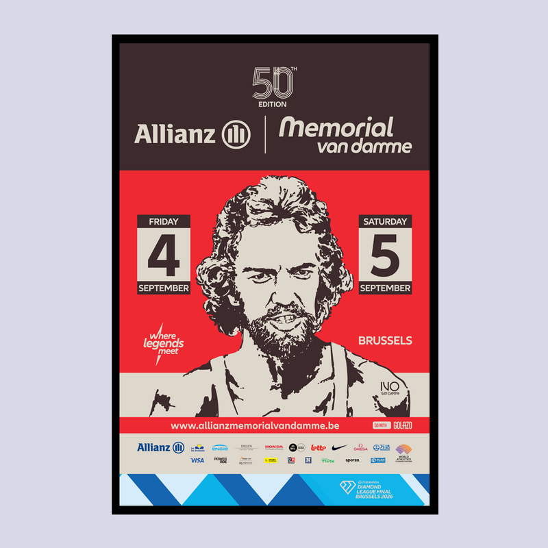 Allianz Memorial Van Damme - Framed poster 30x45 cm - Affiche 50th Edition (2026)