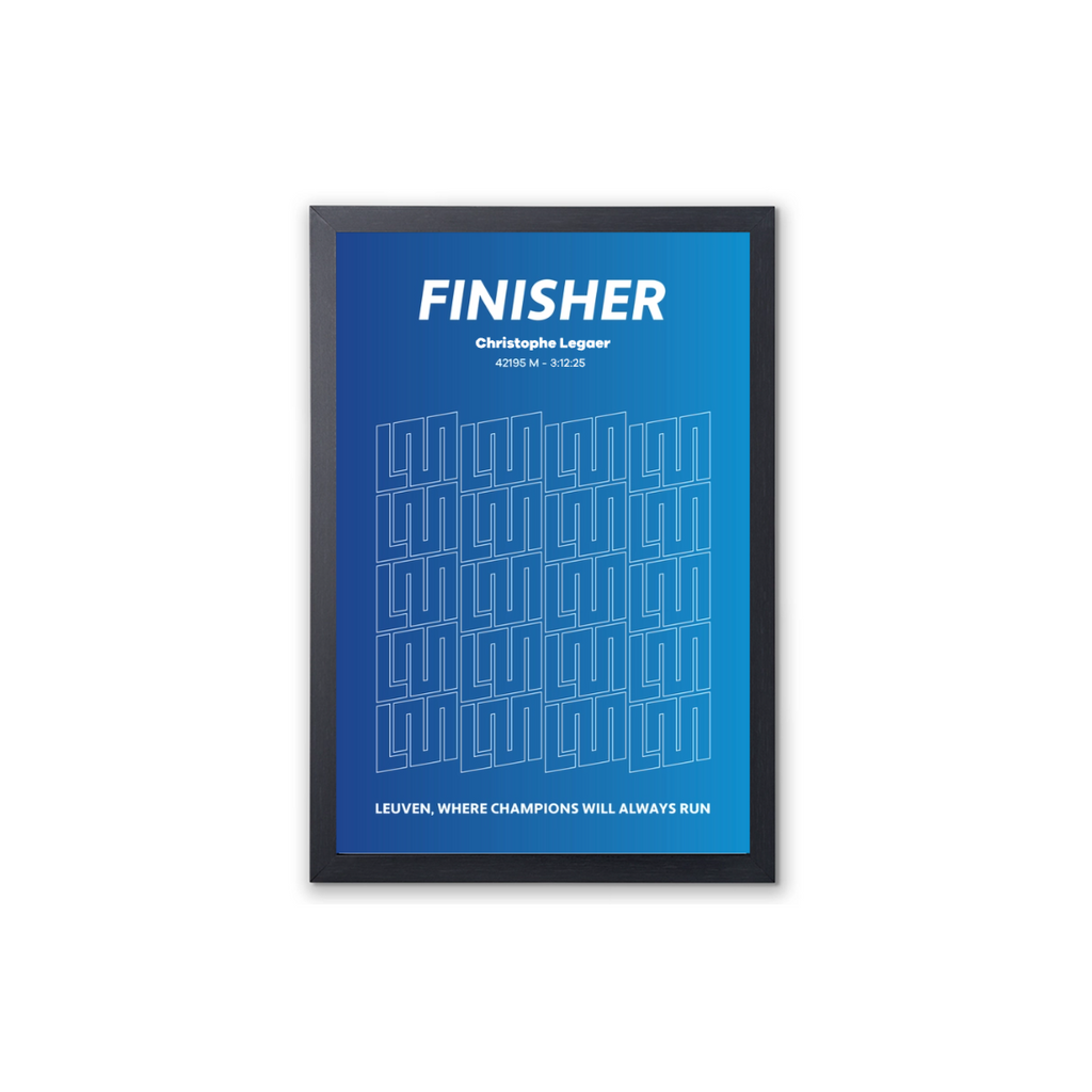 Leuven Marathon - Framed finisher poster 30 x 45 cm