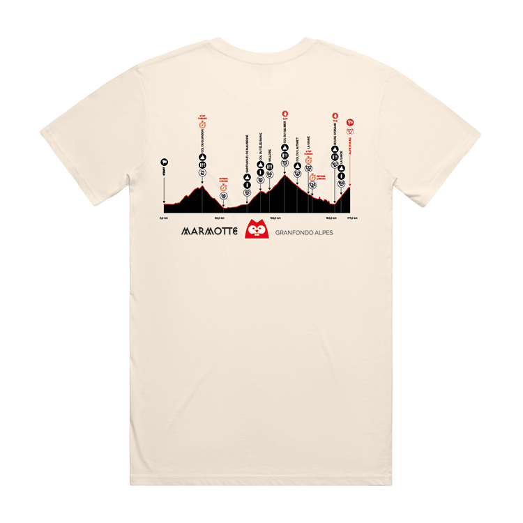 Marmotte Granfondo Alpes - T-shirt ecru