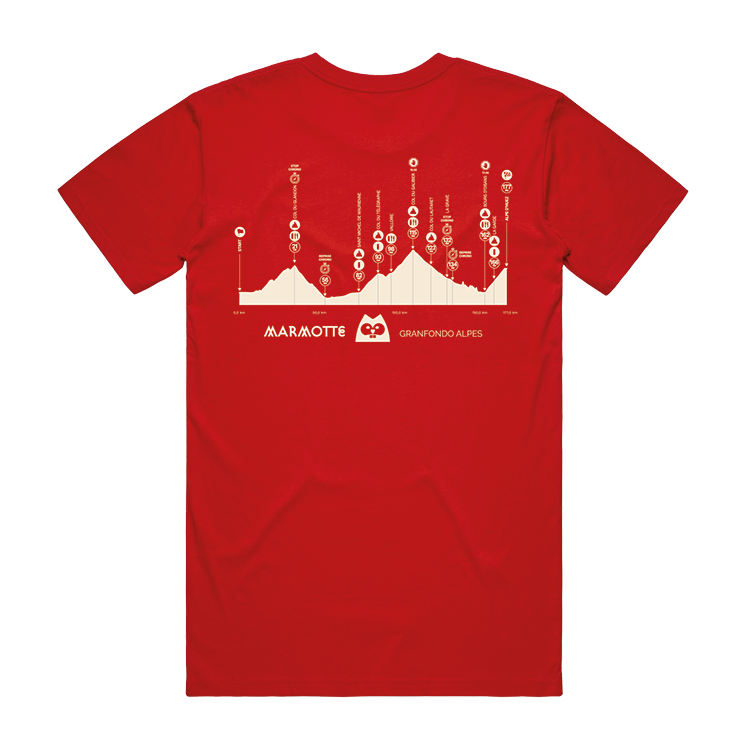 Marmotte Granfondo Alpes - T-shirt red