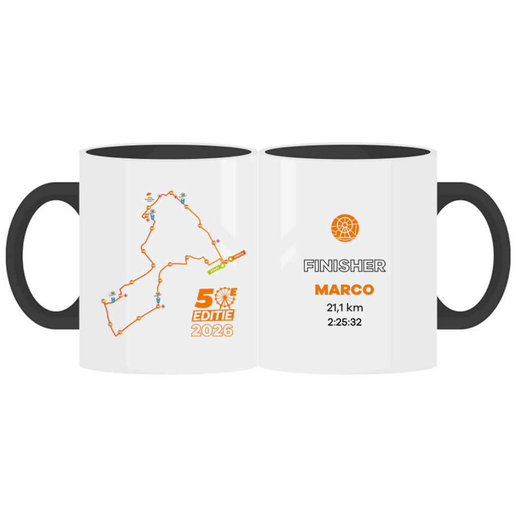 NN CPC Loop Den Haag - Finisher mug half marathon - parcours