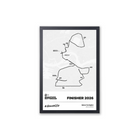 NN Marathon Rotterdam - Framed poster finisher marathon parcours 30x45cm