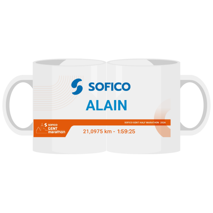 Sofico Gent Marathon - Mug finisher half marathon
