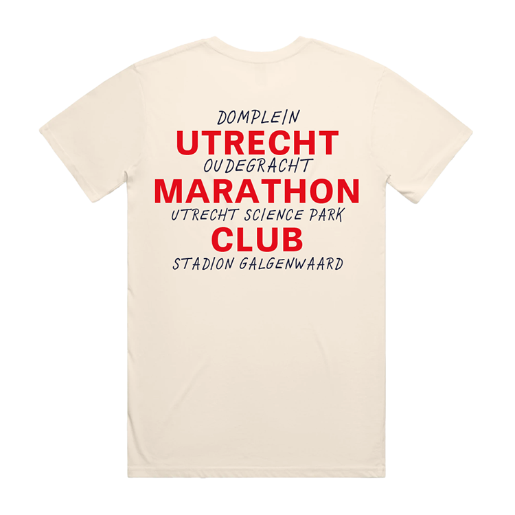 HiPRO Utrecht Marathon Club - T-shirt ecru