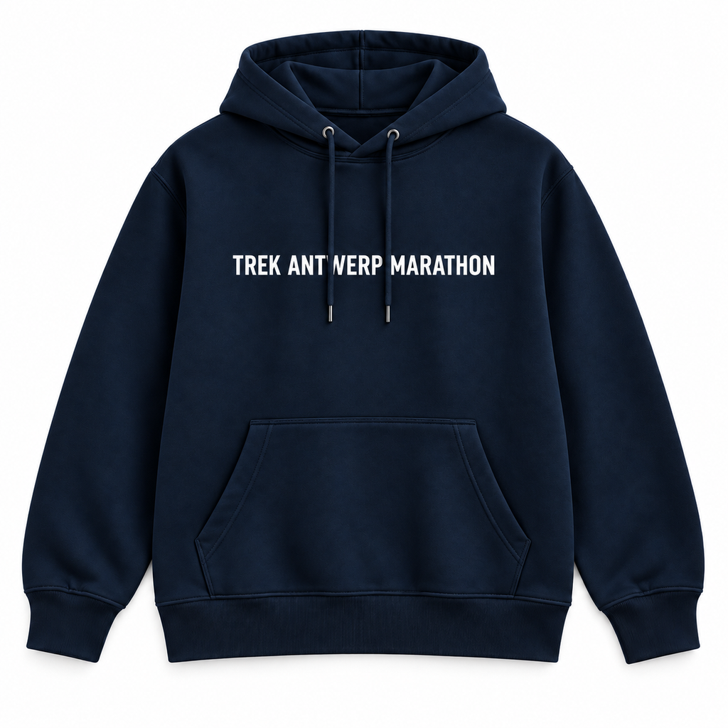 TREK Antwerp Marathon - pattern hoodie navy 