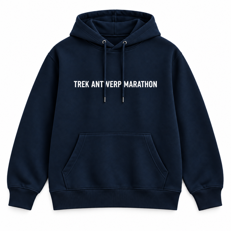 TREK Antwerp Marathon - pattern hoodie navy 