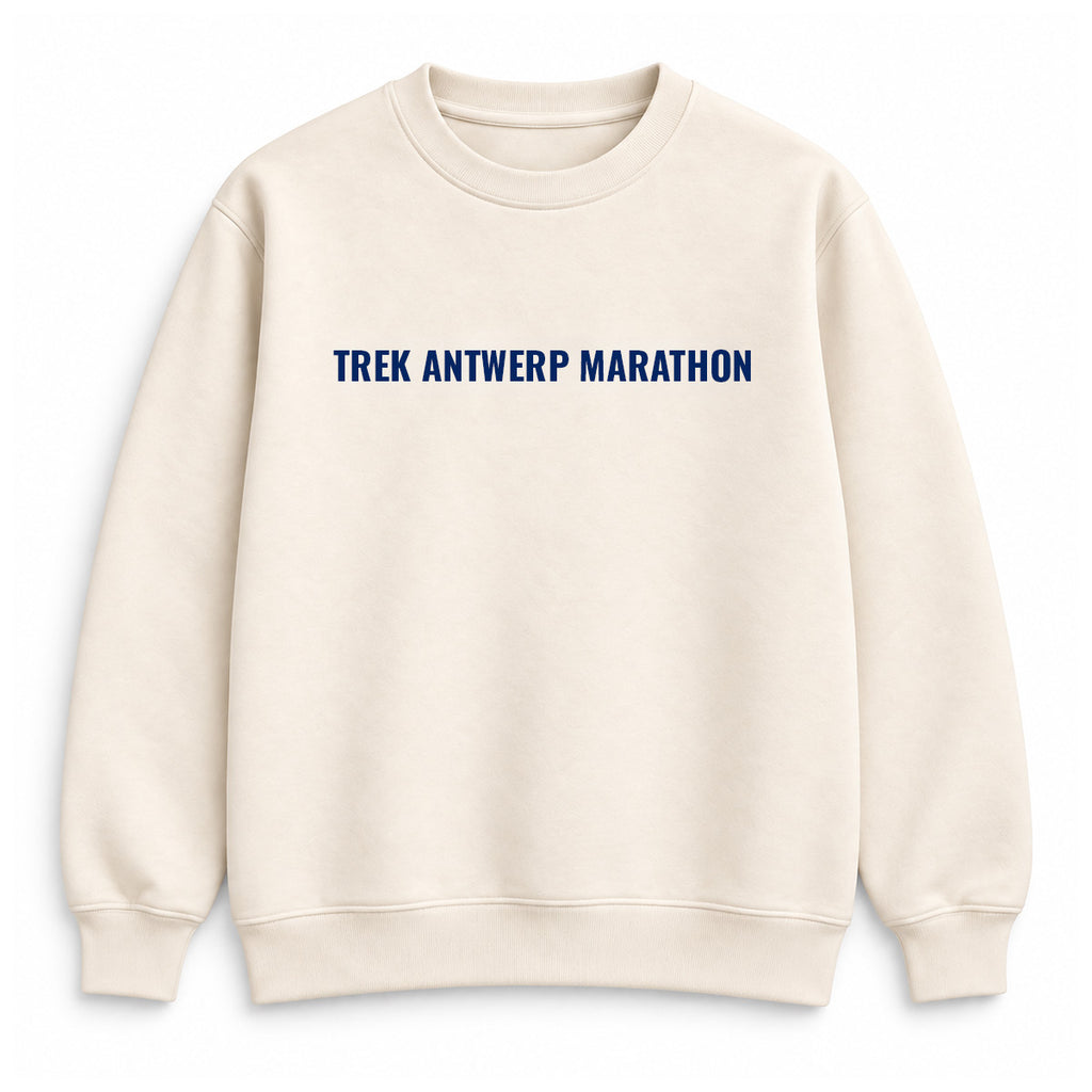 TREK Antwerp Marathon - marathon day sweater ecru