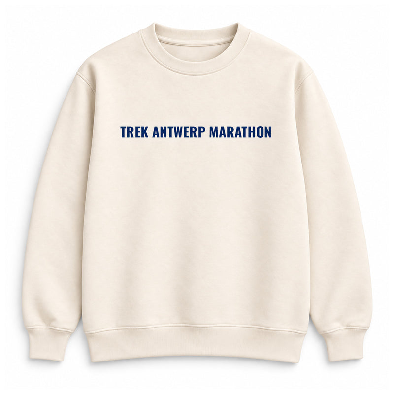 TREK Antwerp Marathon - marathon day sweater ecru