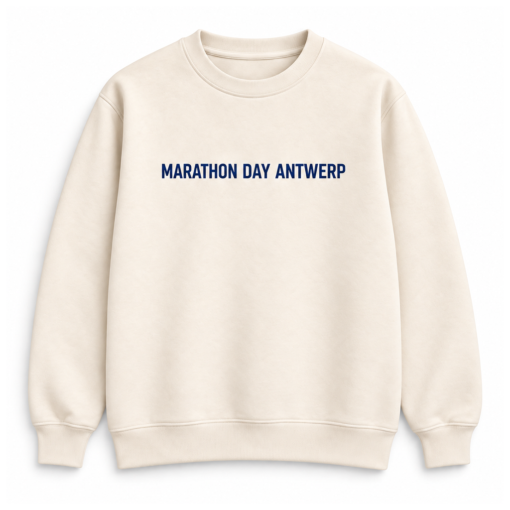 TREK Antwerp Marathon - marathon day sweater ecru
