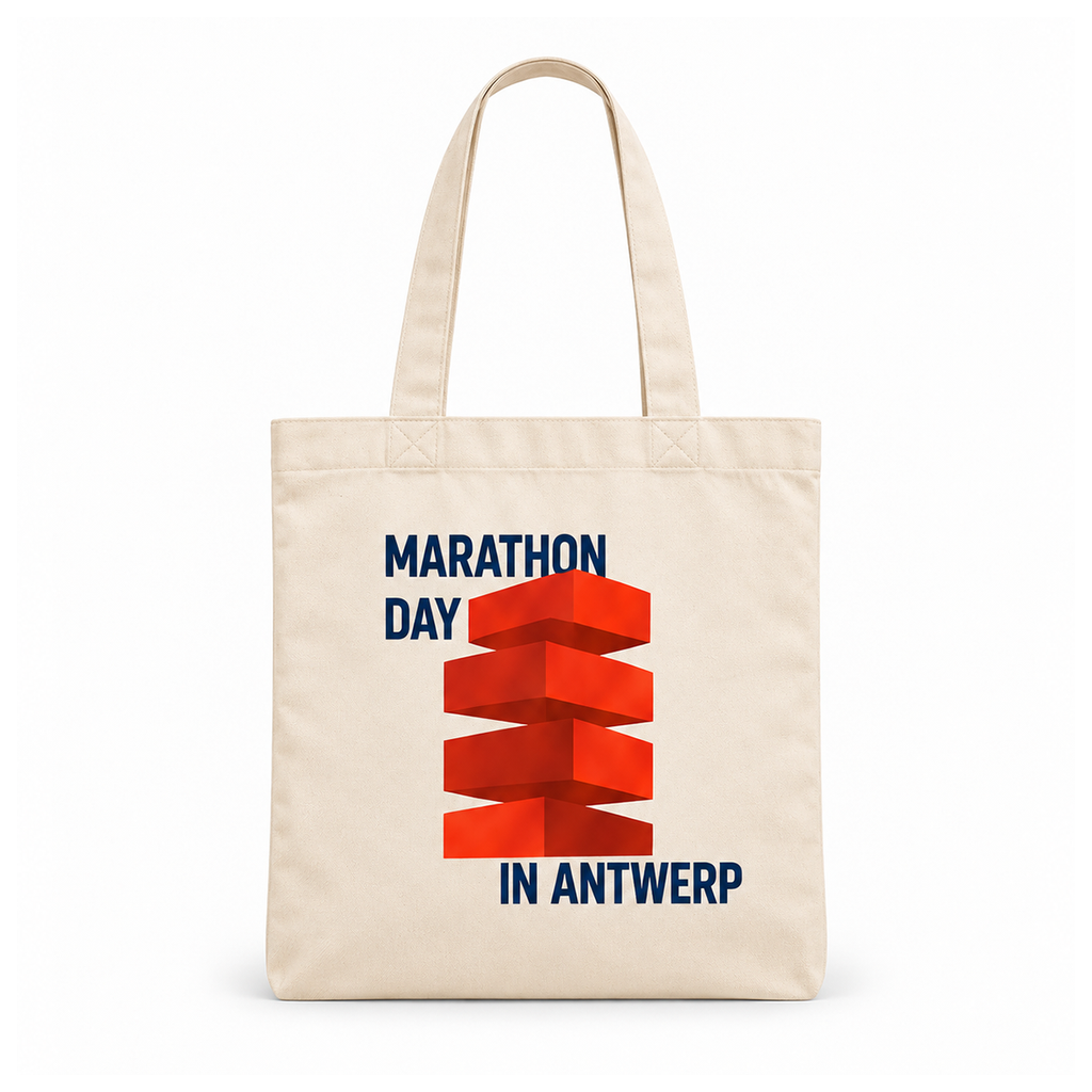 Trek Antwerp Marathon - totebag ecru 