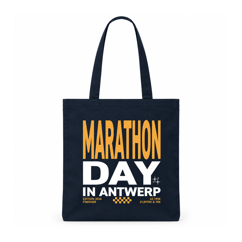 TREK Antwerp Marathon - marathon day totebag navy 