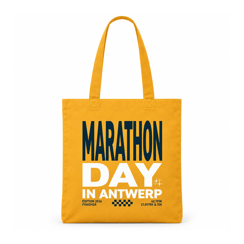TREK Antwerp Marathon - marathon day totebag yellow